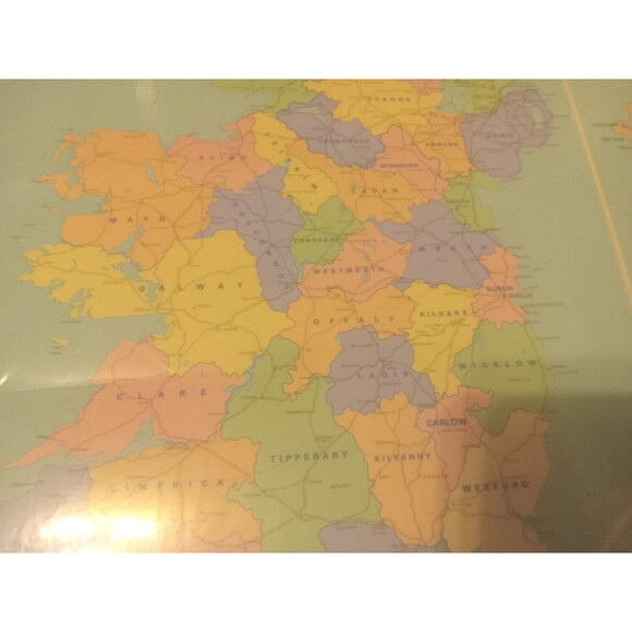 Vtg 50" X 36 Bartholomew Planner's Counties & Regions Map Britsh Isles Map 1990 - Picture 4 of 9